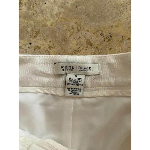 White House Black Market White Horsebit Detail Flare Leg Trousers Pants 6 - Picture 4 of 6